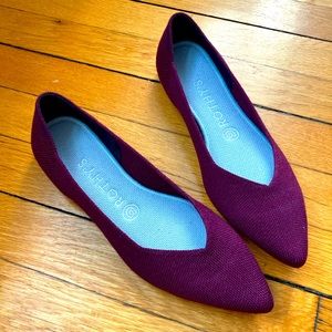 Rothy’s Pointed Flats - Maroon size 8